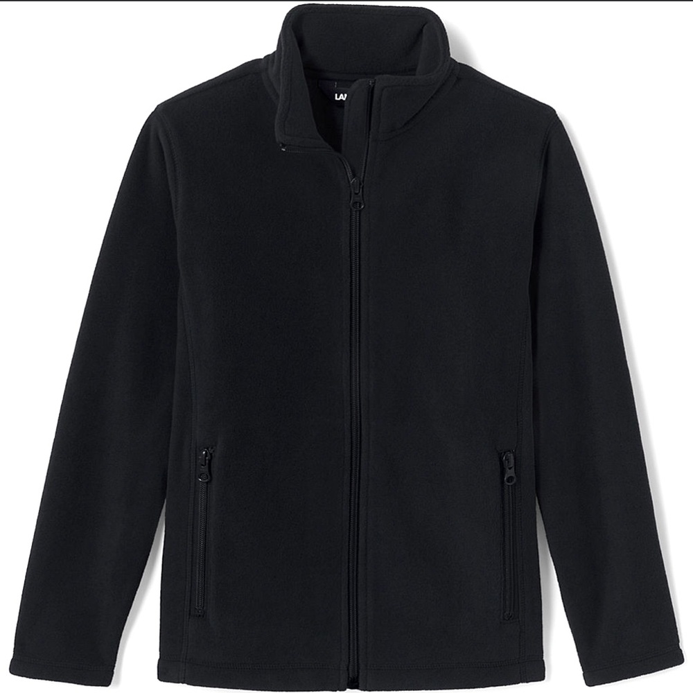 NWOT Lands' End Navy Lightweight Zip-Up Jacket with Stand-Up Collar